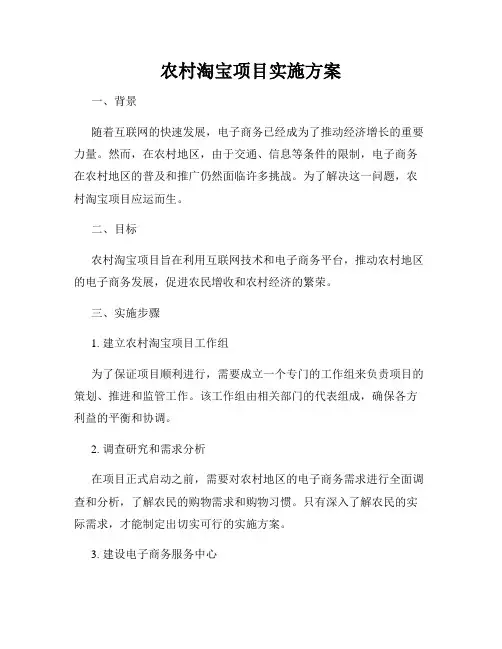 农村淘宝项目实施方案