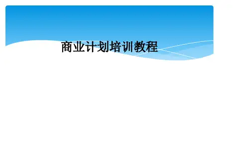 商业计划培训教程