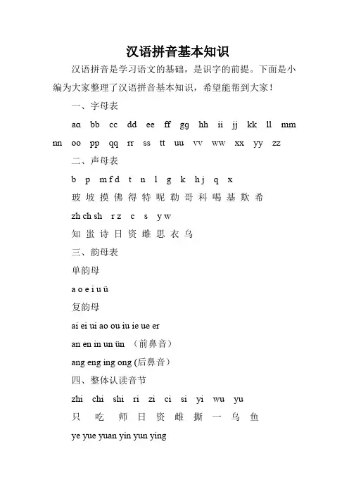 汉语拼音基本知识_0