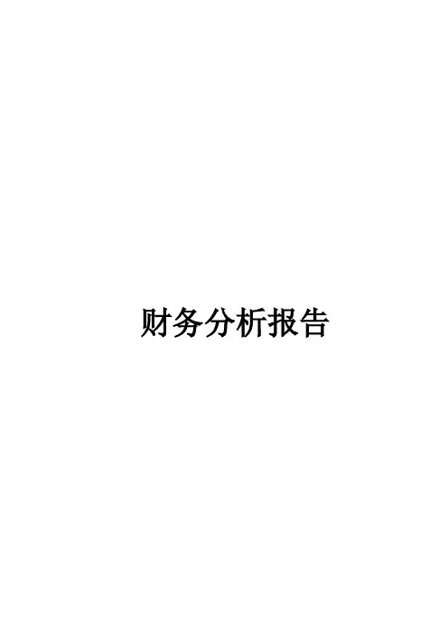财务分析报告论文