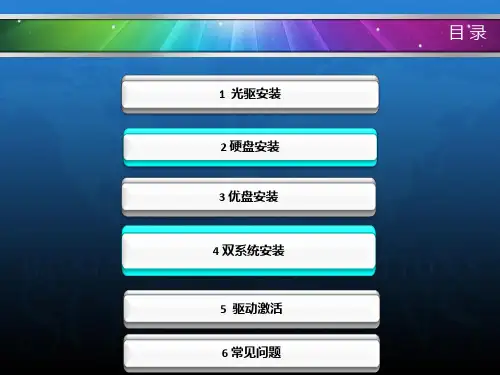 电脑系统安装教程ppt课件