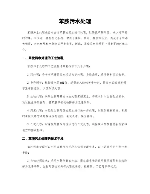 苯胺污水处理