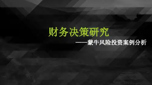 财务决策-蒙牛风险投资案例分析解析
