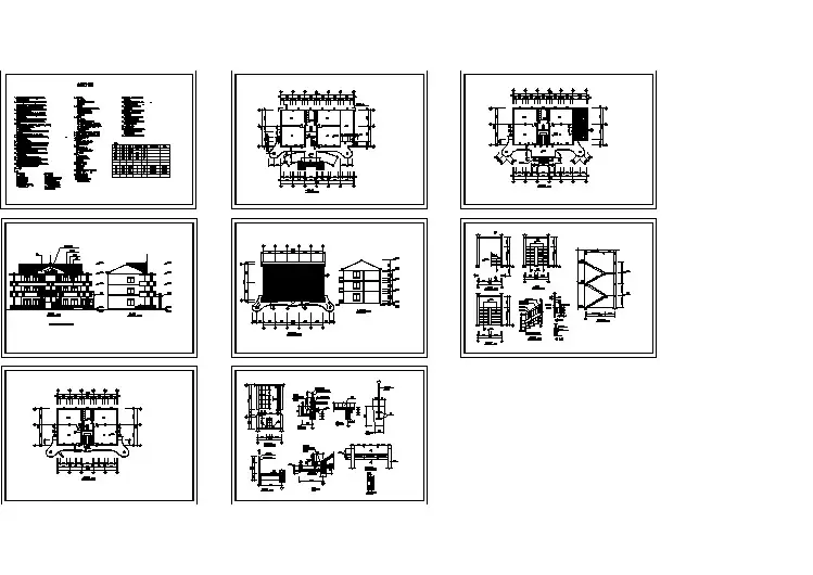 桐庐县某幼儿园教学楼设计cad建施图