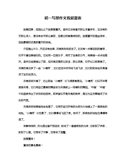 初一写景作文我爱夏夜