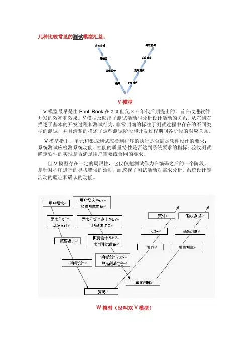 几种常见的测试模型汇总