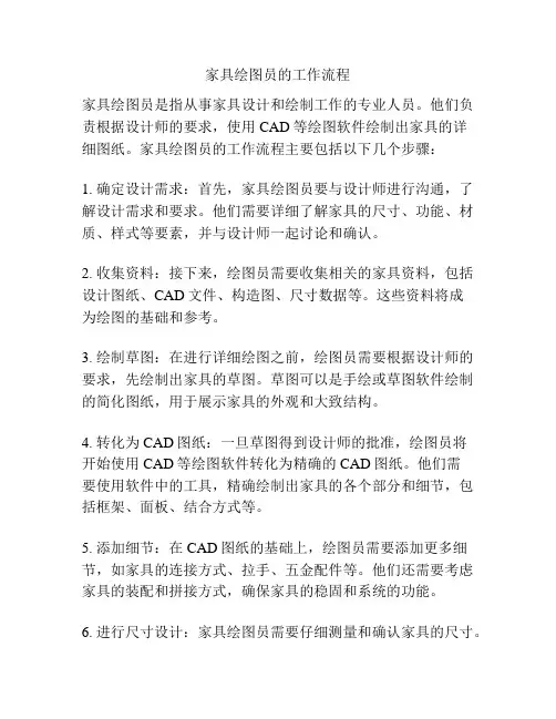 家具绘图员的工作流程