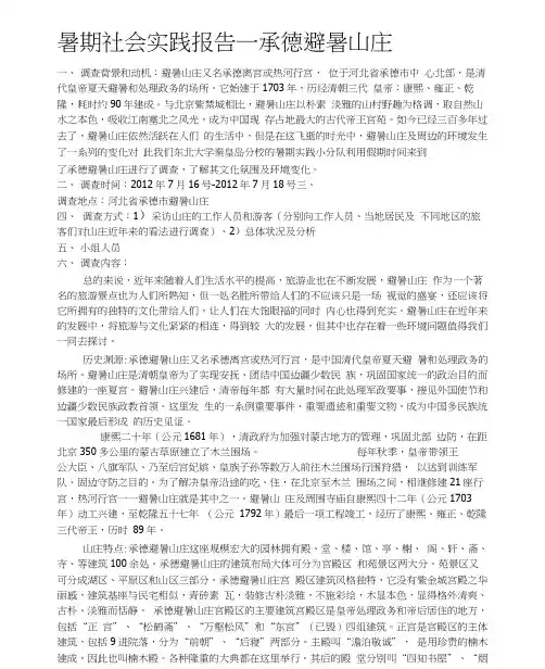暑期社会实践报告(团队).doc