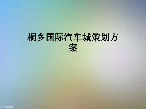 桐乡国际汽车城策划方案