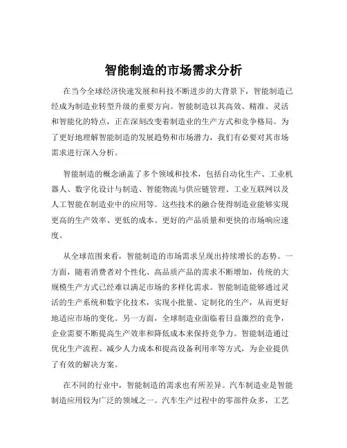 智能制造的市场需求分析