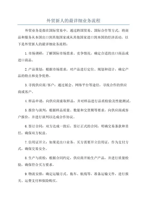 外贸新人的最详细业务流程