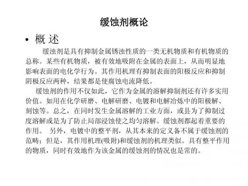 研究生课程-缓蚀剂