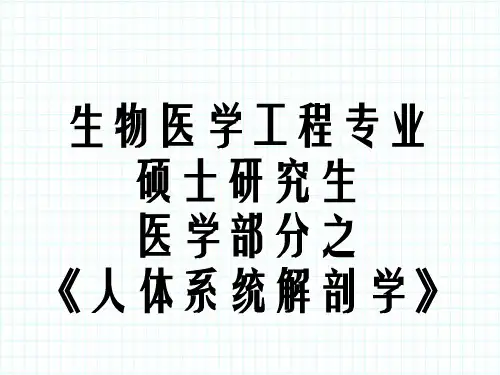 硕士研究生人体系统解剖学