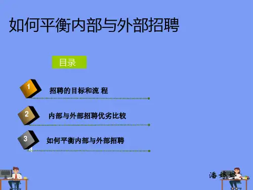 如何平衡内部与外部招聘完美版PPT