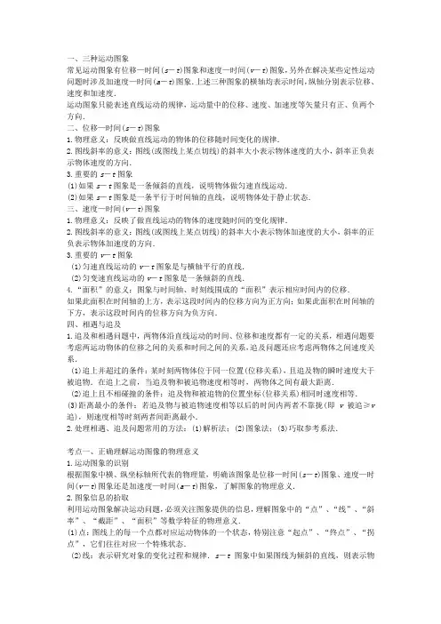 运动图像-追及与相遇问题专题