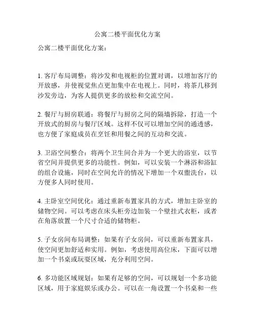 公寓二楼平面优化方案