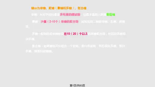 糖类的化学PPT课件