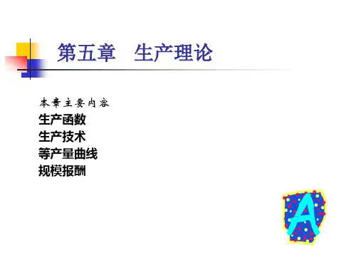 管理经济学课件第五章生产理论
