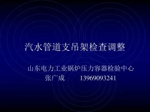 管道支吊架检查调整