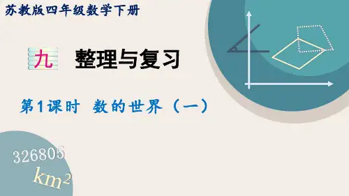 苏教版四年级数学下册总复习： 数的世界(一)(教学课件)