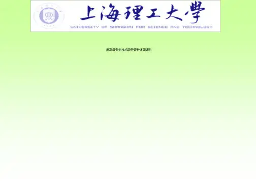 度高级专业技术职务晋升述职课件