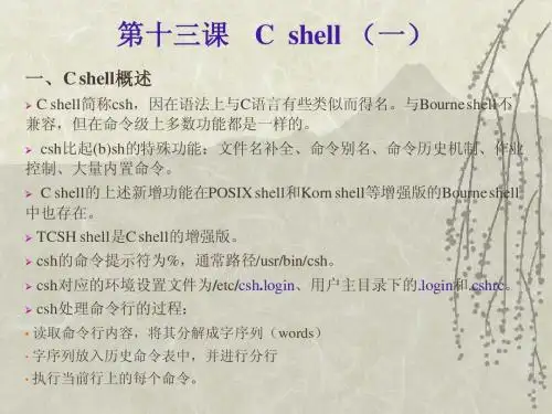 第十三课 C shell