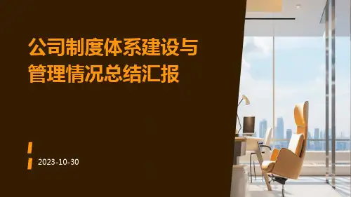 公司制度体系建设与管理情况总结汇报
