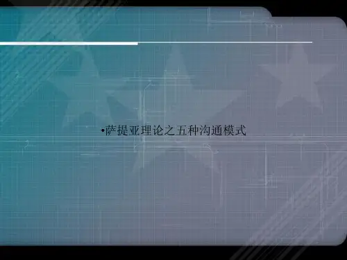 萨提亚理论之五种沟通模式讲课文档