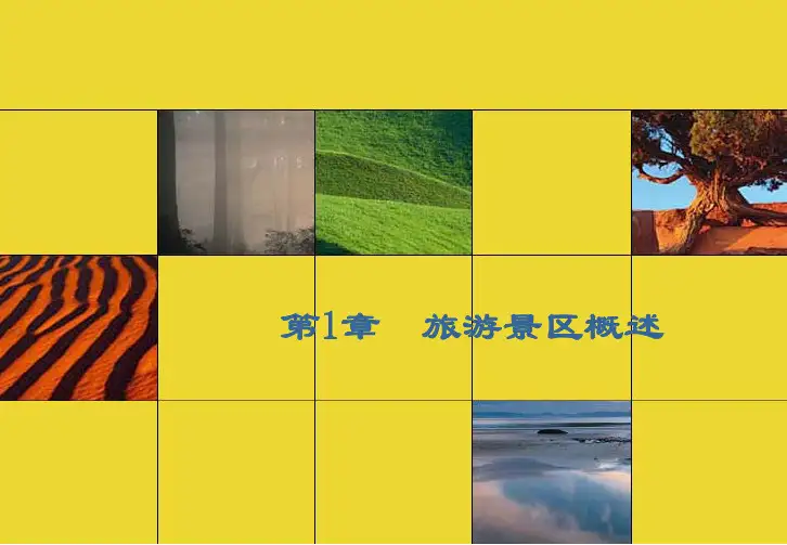 旅游景区服务与管理教学配套课件王瑜第一章旅游景区概述