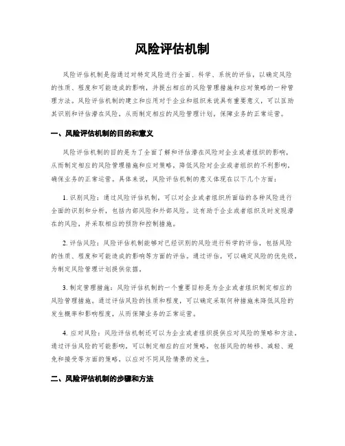 风险评估机制