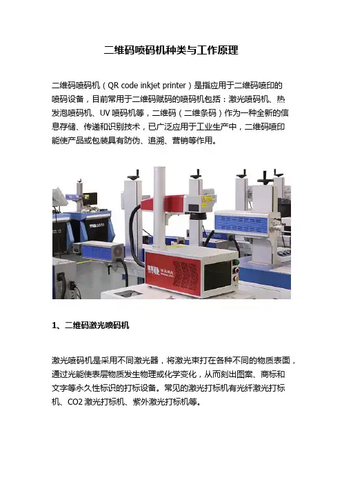 二维码喷码机种类与工作原理