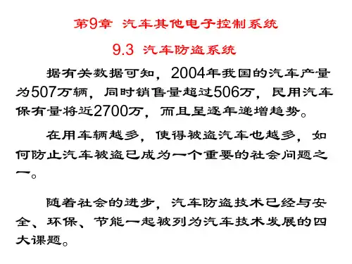 汽车电子防盗系统