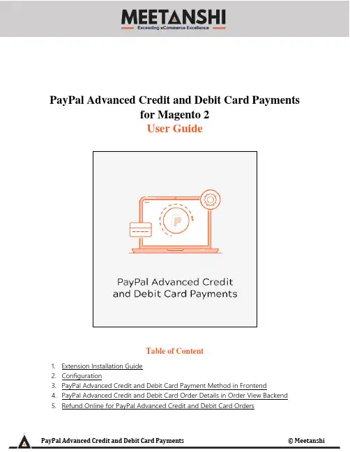 PayPal Advanced Credit and Debit Card Payments for