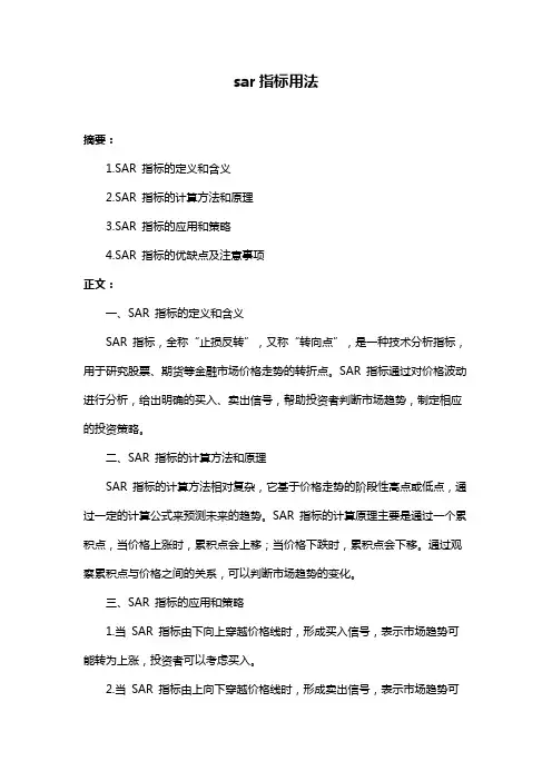 sar指标用法