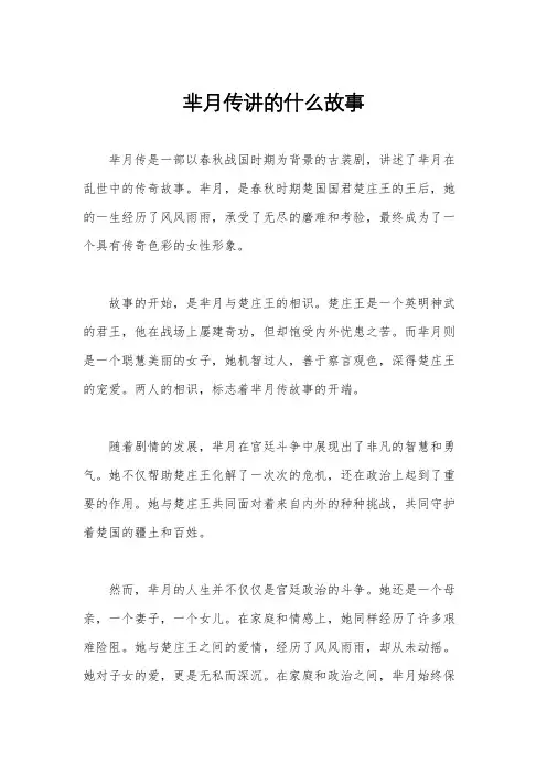 芈月传讲的什么故事