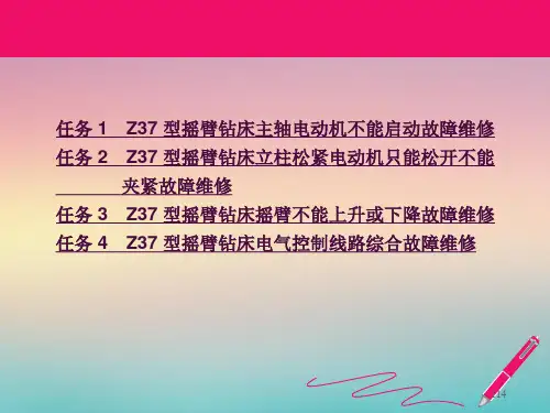 常用机床电气设备维修第二版电子课件课题三Z37 型摇臂钻床电气控制线路维修