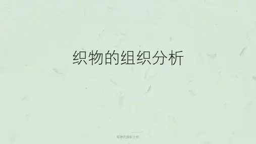 织物的组织分析课件