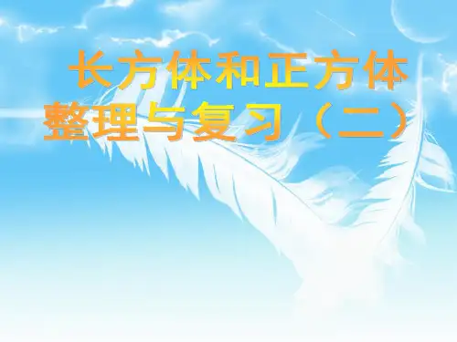 长方体和正方体整理与复习(二)