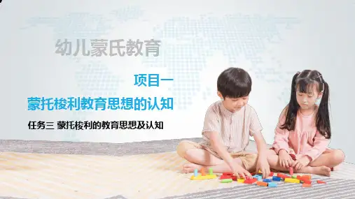 蒙台梭利的教育思想及认知(公开培训)