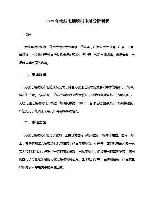 2024年无线电接收机市场分析现状