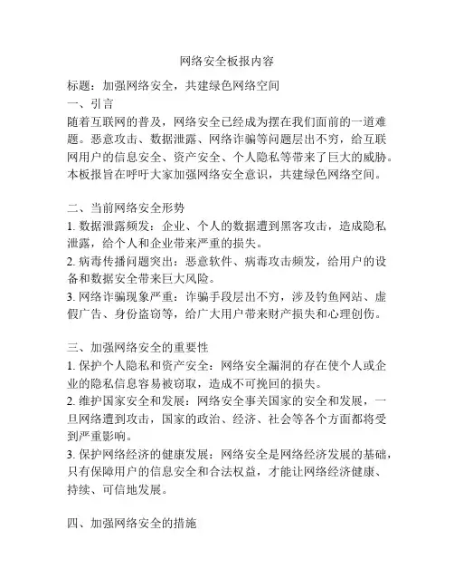 网络安全板报内容