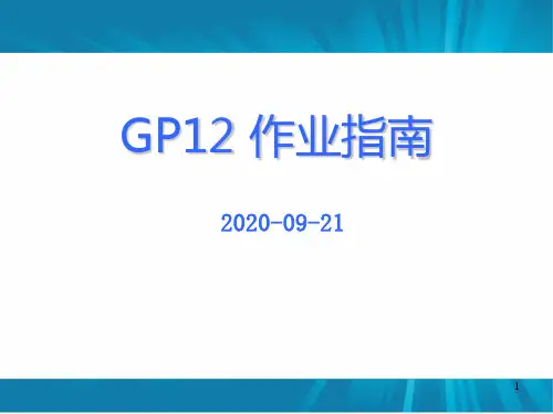GP12作业指南 2020.9.21