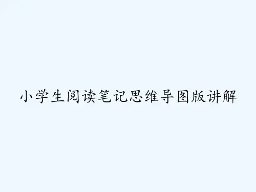 小学生阅读笔记思维导图版讲解 PPT