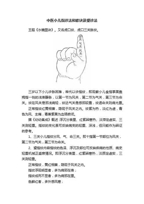 中医小儿指诊法和歌诀及望诊法