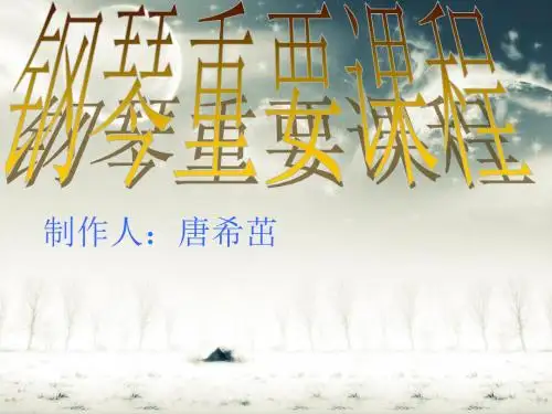 钢琴基本教程(乐理)