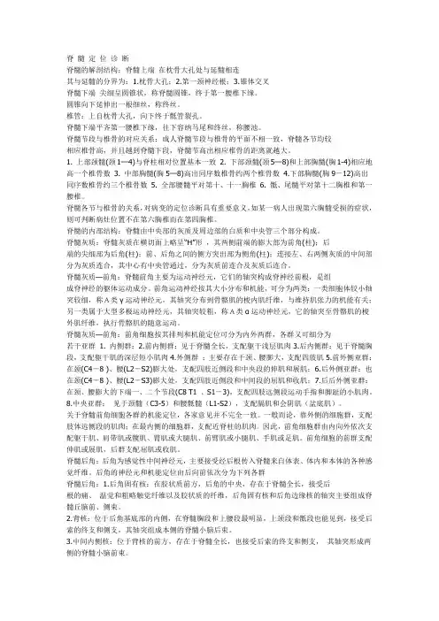 脊 髓 定 位 诊 断