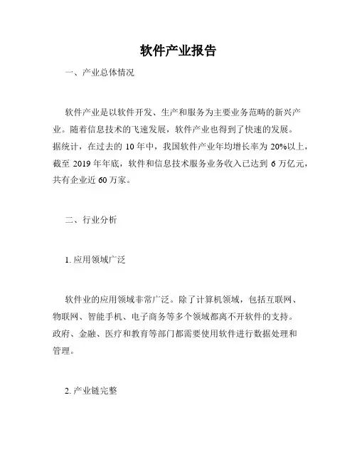 软件产业报告