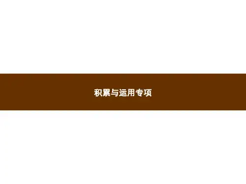 部编版四年级上册语文-积累与运用专项