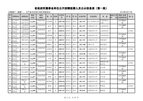 2014公示信息表