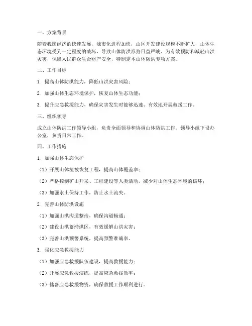 山体防洪专项方案